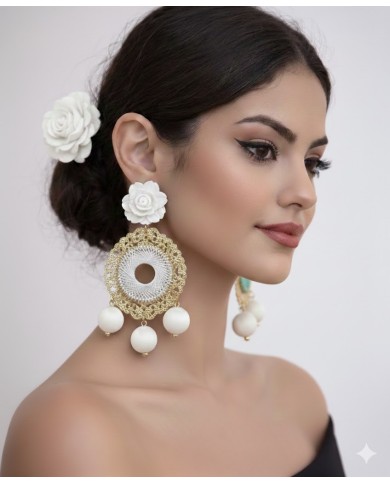 Pendiente Flamenca Bolillos - Elegancia y Tradición Flamenca