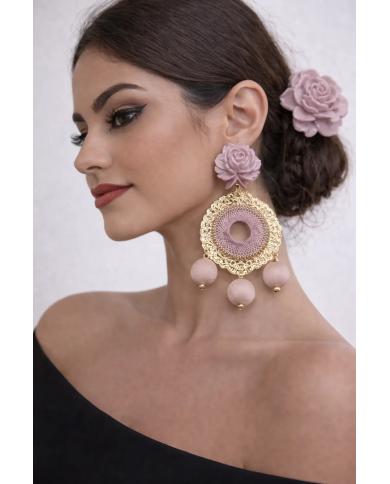 Pendiente Flamenca Bolillos - Elegancia y Tradición Flamenca