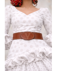 Cinturón Flamenca con Hebilla y Letra - Estilo y Personalidad