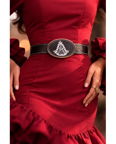 Cinturón Flamenco Virgen del Rocío Bordado - Elegancia Artesanal