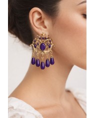 Pendiente Flamenca Coral Alcalá | Elegancia y Tradición