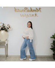 Compra Pantalón Vaquero pata ancha Tania 450 - Estilo y Comodidad