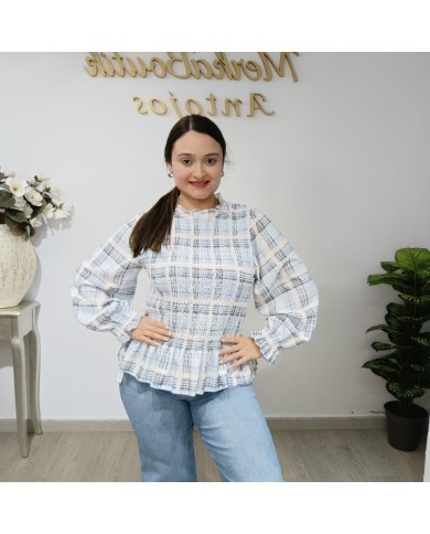 Blusa Nido de Abeja Cuadros - Elegancia y Estilo para Cualquier Ocasión