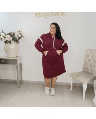 Vestido Sudadera Deportivo Capucha y Bolsillo Canguro | Azul Marino y Más Colores