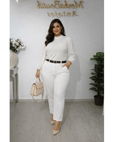 Pantalón Nube Mini Pata Estrecha - Elegancia y Comodidad