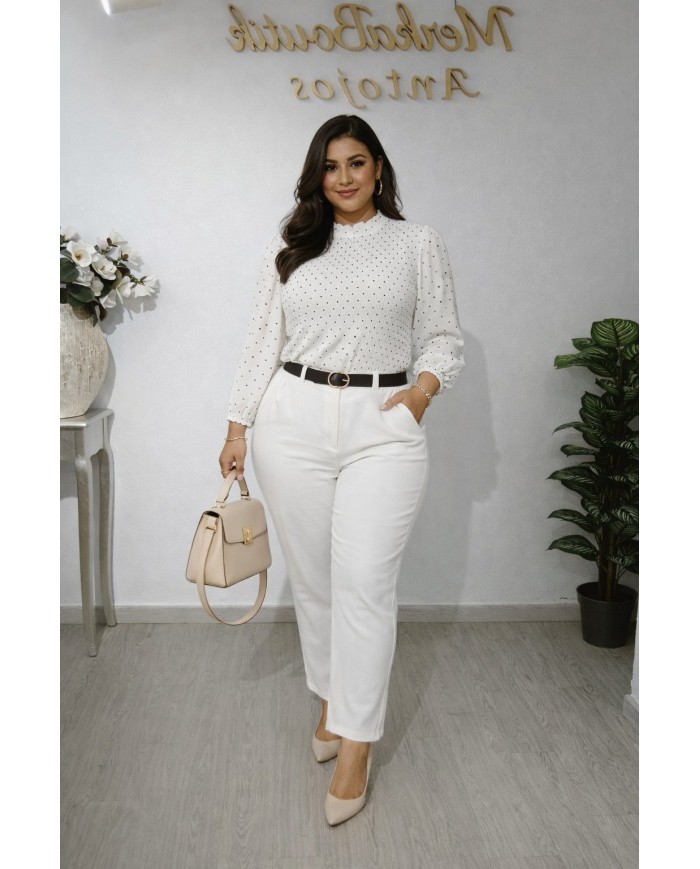 Pantalón Nube Mini Pata Estrecha - Elegancia y Comodidad