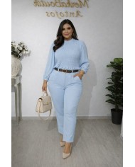 Pantalón Nube Mini Pata Estrecha - Elegancia y Comodidad