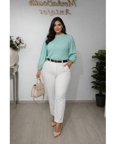 Pantalón Nube Mini Pata Estrecha - Elegancia y Comodidad