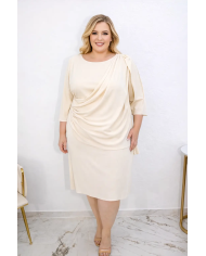 Vestido midi crespón Almería elegante | Moda curvy mujer