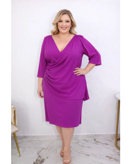 Vestido elegante midi Valencia con escote pico