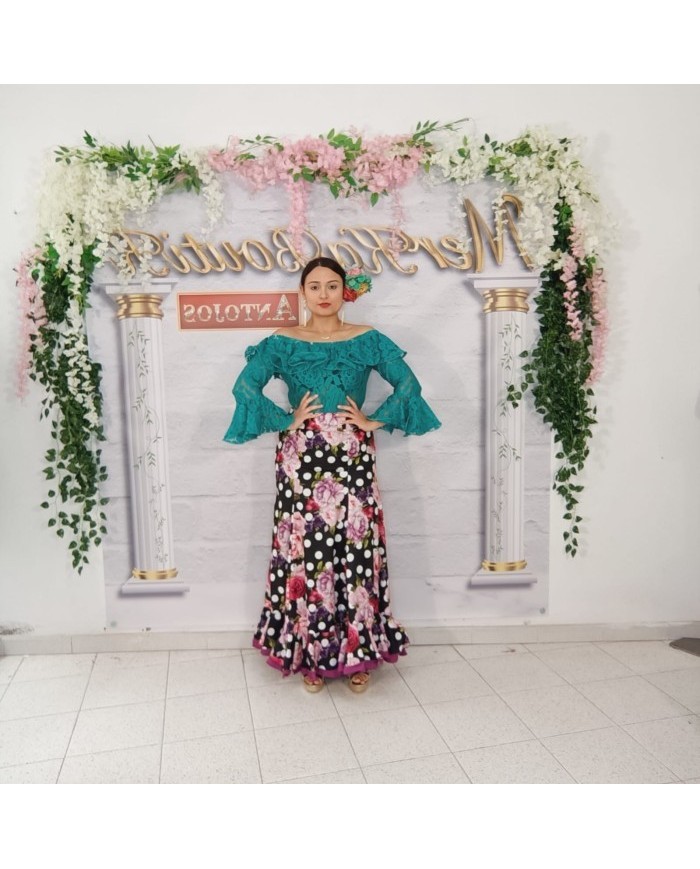 Camisa Flamenca con Encaje Ranchera - Elegancia y Tradición