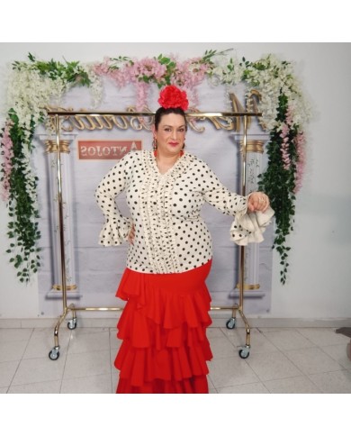 Compra Camisa Flamenca Lunar Curvy - Estilo y Confort para Mujeres con Curvas