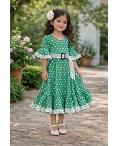 Vestido flamenca niña lunares | Vestido rociero infantil