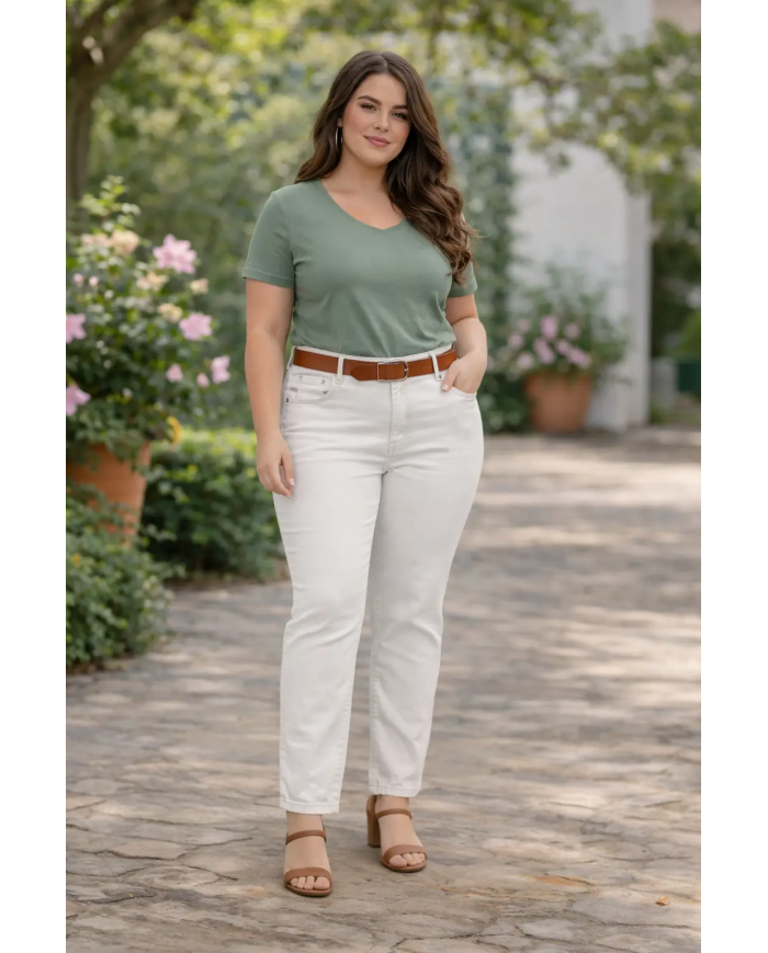 pantalón vaquero pata estrecha mujer cómodo y favorecedor