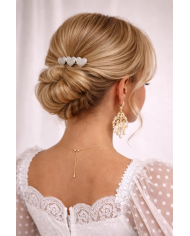 Peina flamenca corazones plata vintage | Peinas flamencas Merkaboutik