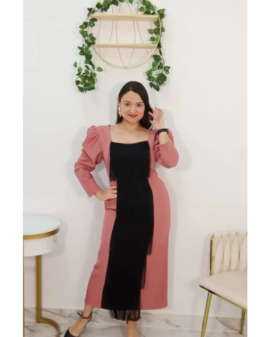 Vestido Fleco Central Elegante Mujer | Merkaboutik