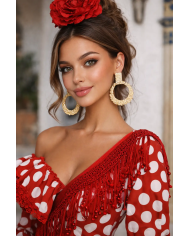 Pendiente Sol de Triana Dorado | Pendientes Flamencos