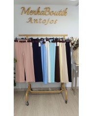 Pantalón Elastizado Pata Ancha Elvira para mujer, talla única de la 42 a la 48