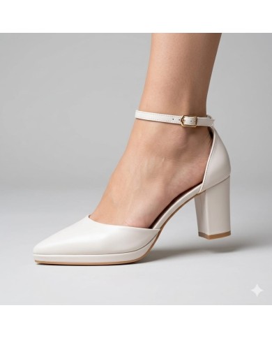 Zapato Duquesa Tacón Bloque | Pulsera T Clásico | MerkaBoutik Antojos