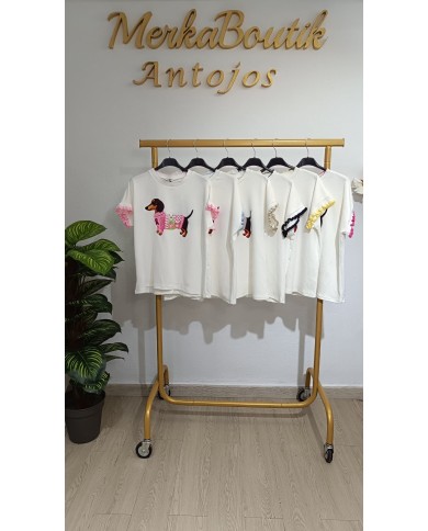 Camiseta Perrito Bali para mujer, talla única de la 40 a la 48