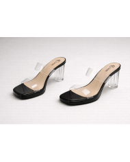 Sandalia Tacón PRINCESA | Metacrilato & Transparente | Oro, Negro, Rosa