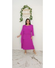 Vestido midi crespón Almería elegante | Moda curvy mujer