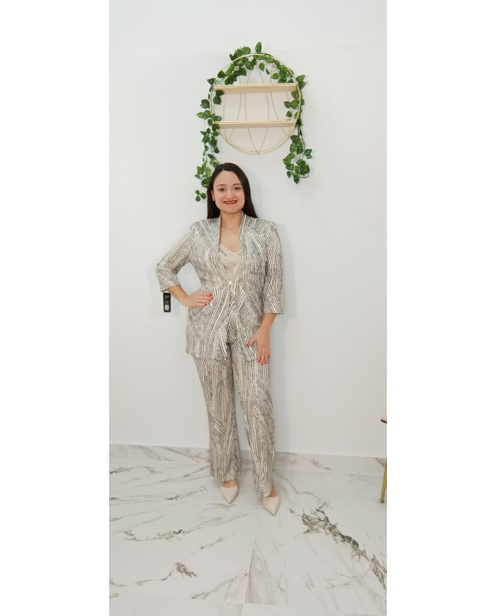 Conjunto Crespón Molina de dos piezas para mujer, elegante y favorecedor