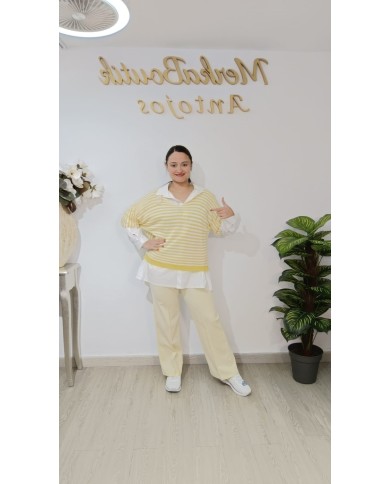 Jersey Hilo Rayas Marinero | Talla única 44 a 54