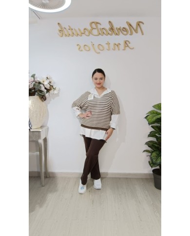 Jersey Hilo Rayas Marinero | Talla única 44 a 54