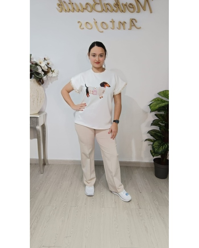 Camiseta Perrito Bali | Talla única 40 a 48