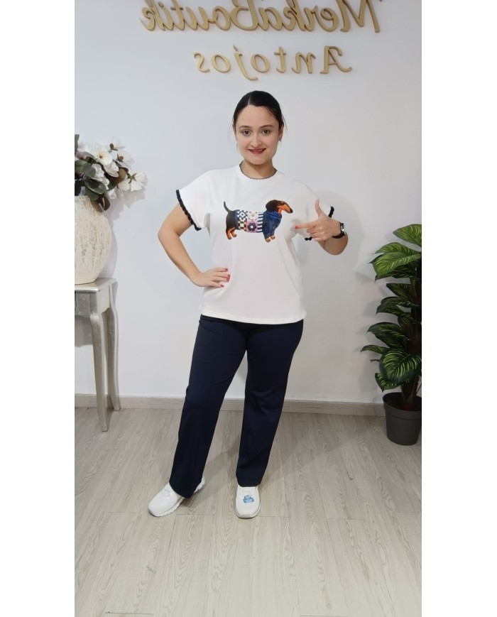 Camiseta Perrito Bali | Talla única 40 a 48