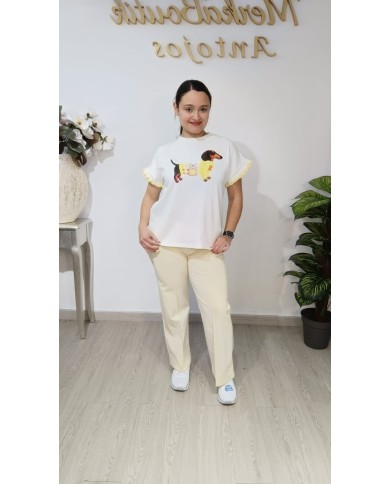 Camiseta Perrito Bali | Talla única 40 a 48