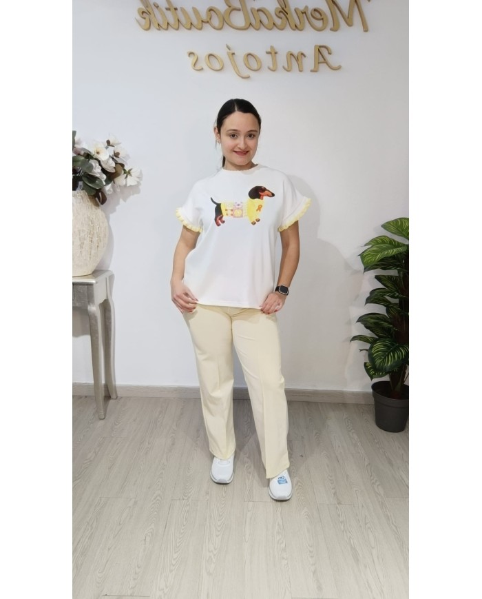 Camiseta Perrito Bali | Talla única 40 a 48