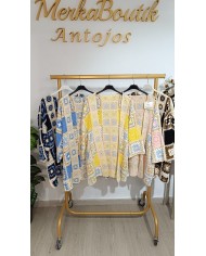 Rebeca Crochet Larga Naturaleza para mujer, talla única de la 44 a la 54