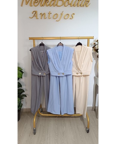 Conjunto Chaleco Pata Ancha Mini Cloe de dos piezas para mujer, talla única de la 38 a la 42