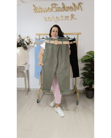 Pantalón Elastizado Papasey Cinturón | Talla única 46 a 54