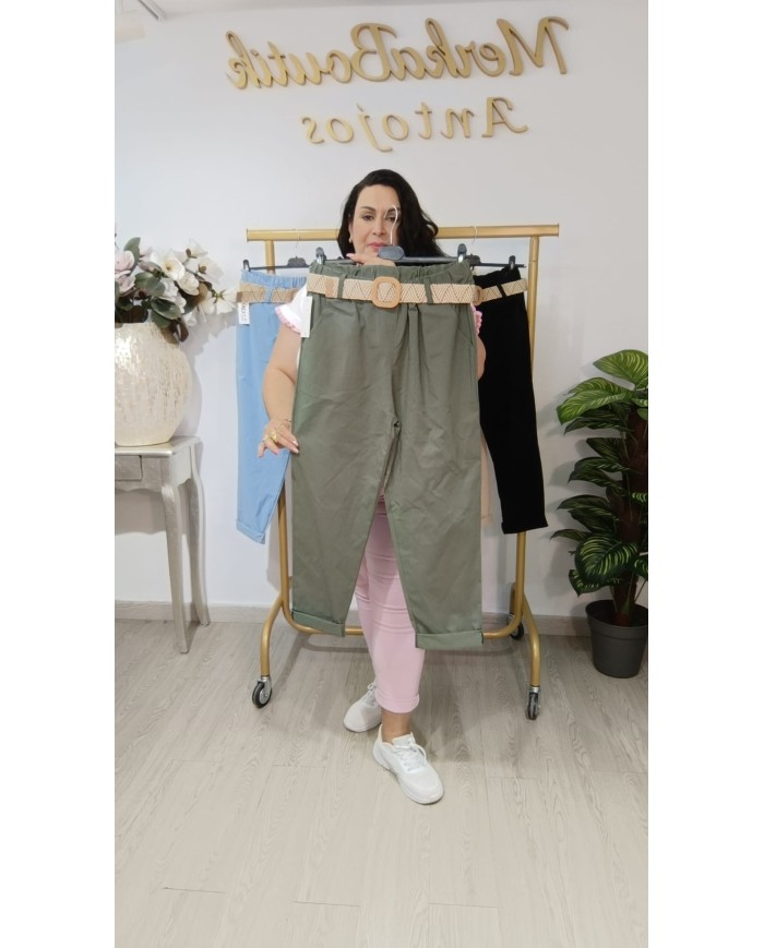 Pantalón Elastizado Papasey Cinturón | Talla única 46 a 54