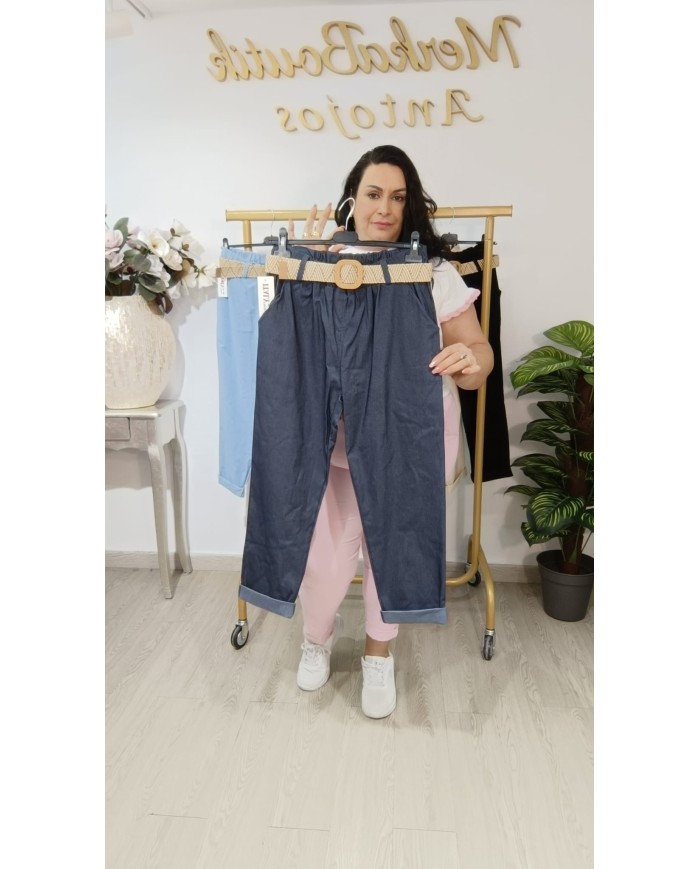 Pantalón Elastizado Papasey Cinturón | Talla única 46 a 54
