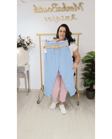 Pantalón Elastizado Papasey Cinturón | Talla única 46 a 54