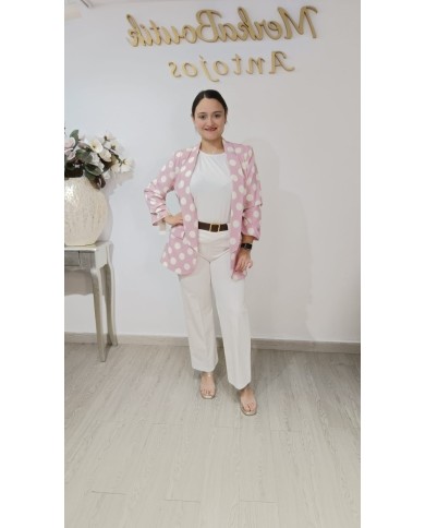 Chaqueta Americana Lunar Oversize Tallas Grandes