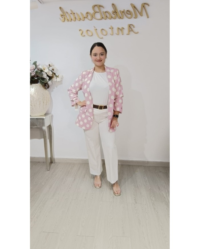 Chaqueta Americana Lunar Oversize Tallas Grandes