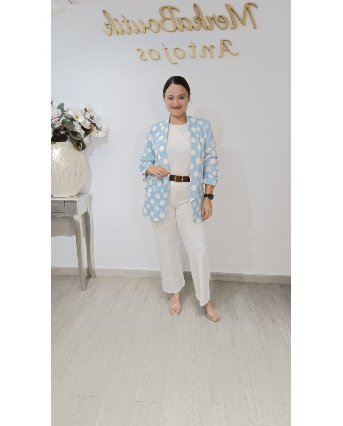 Chaqueta Americana Lunar Oversize Tallas Grandes