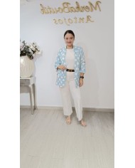 Chaqueta Americana Lunar Oversize Tallas Grandes