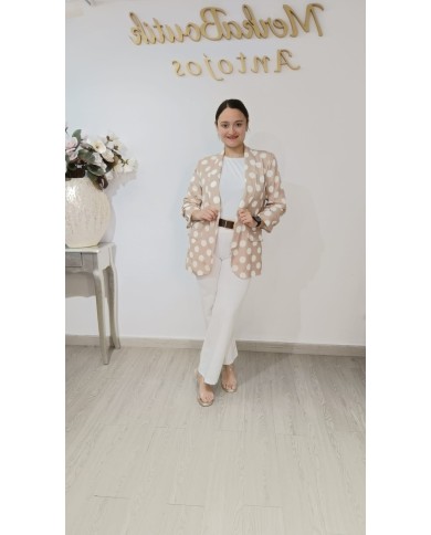 Chaqueta Americana Lunar Oversize Tallas Grandes