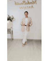 Chaqueta Americana Lunar Oversize Tallas Grandes