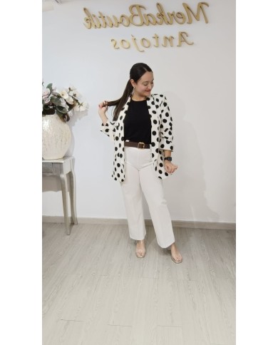 Chaqueta Americana Lunar Oversize Tallas Grandes