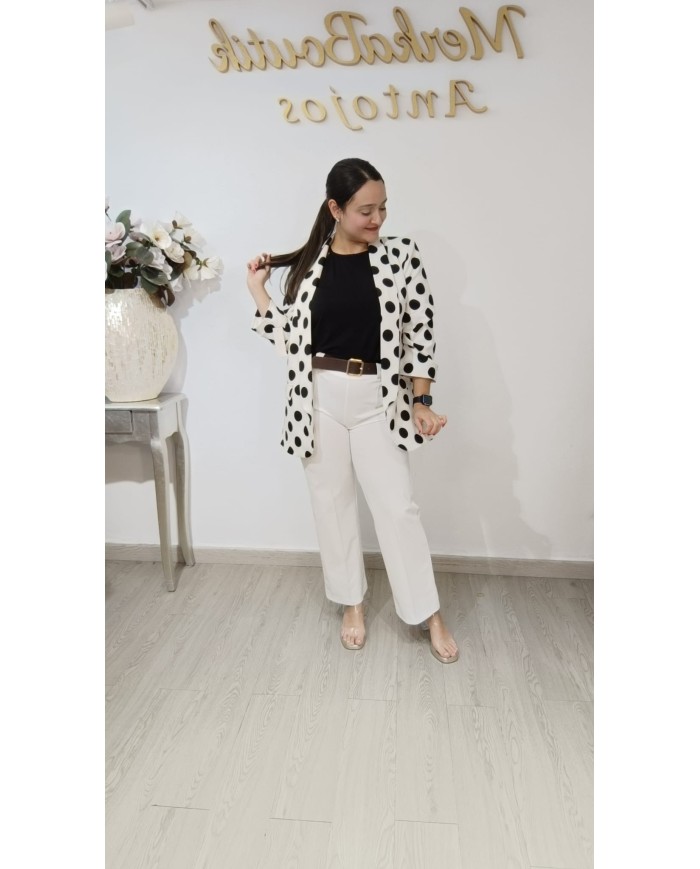 Chaqueta Americana Lunar Oversize Tallas Grandes