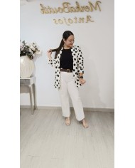 Chaqueta Americana Lunar Oversize Tallas Grandes