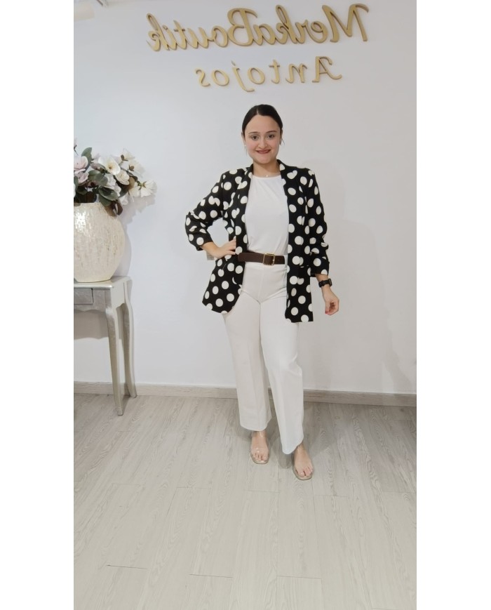 Chaqueta Americana Lunar Oversize Tallas Grandes