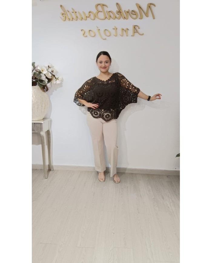 Jersey Ganchillo Olivia | Jersey calado femenino y versátil